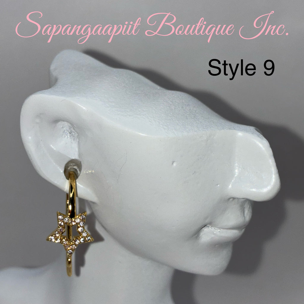 18k gold filled zirconia earring hooks