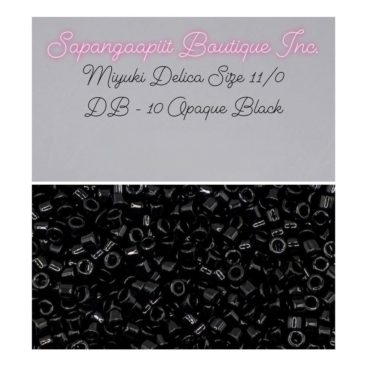 DB-10 Opaque Black - Miyuki Delica Beads - Size 11/0