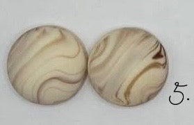 18mm Matte Marble Circle