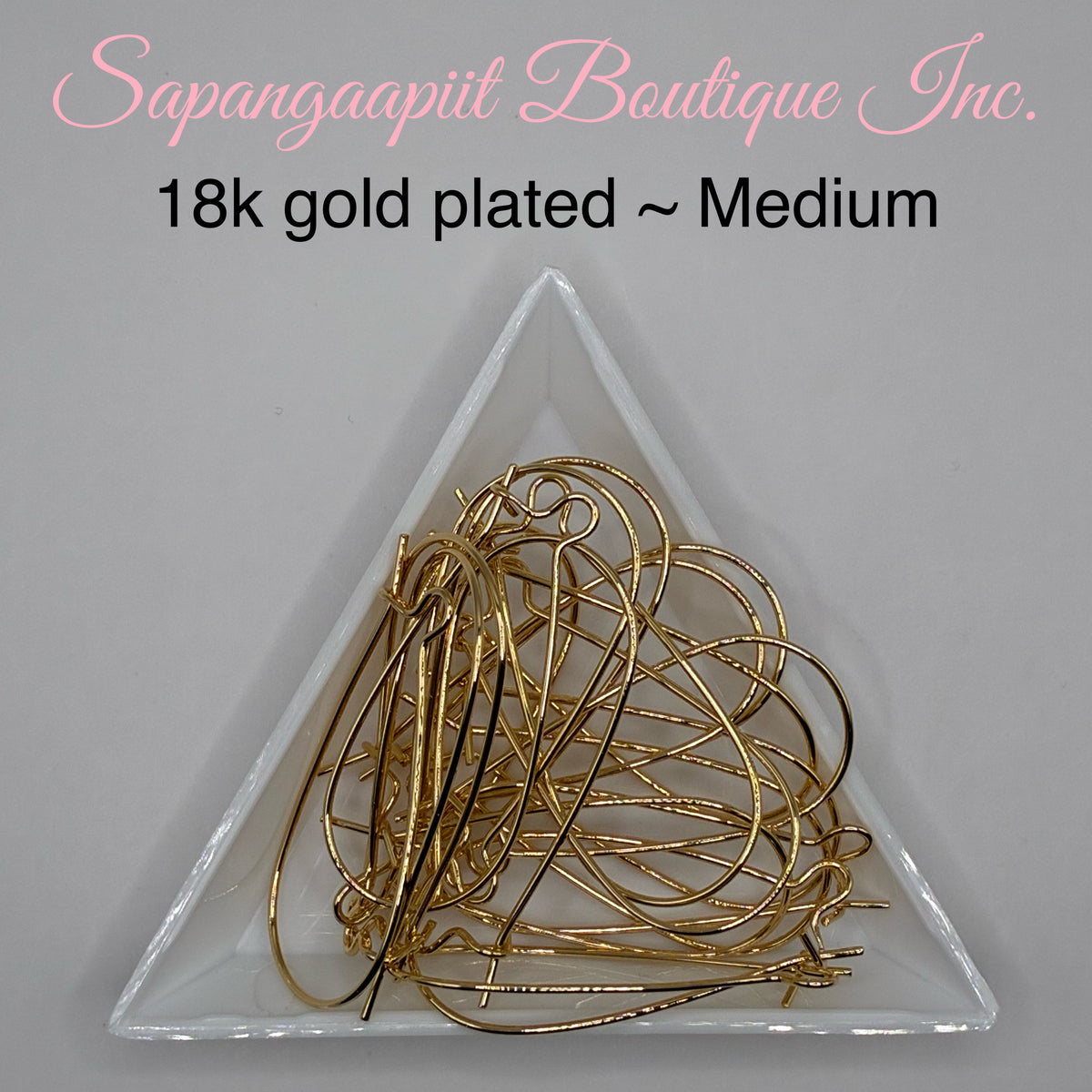 Kidney wire hooks - 18k Gold plated/ Rhodium nickel free (20 pcs)