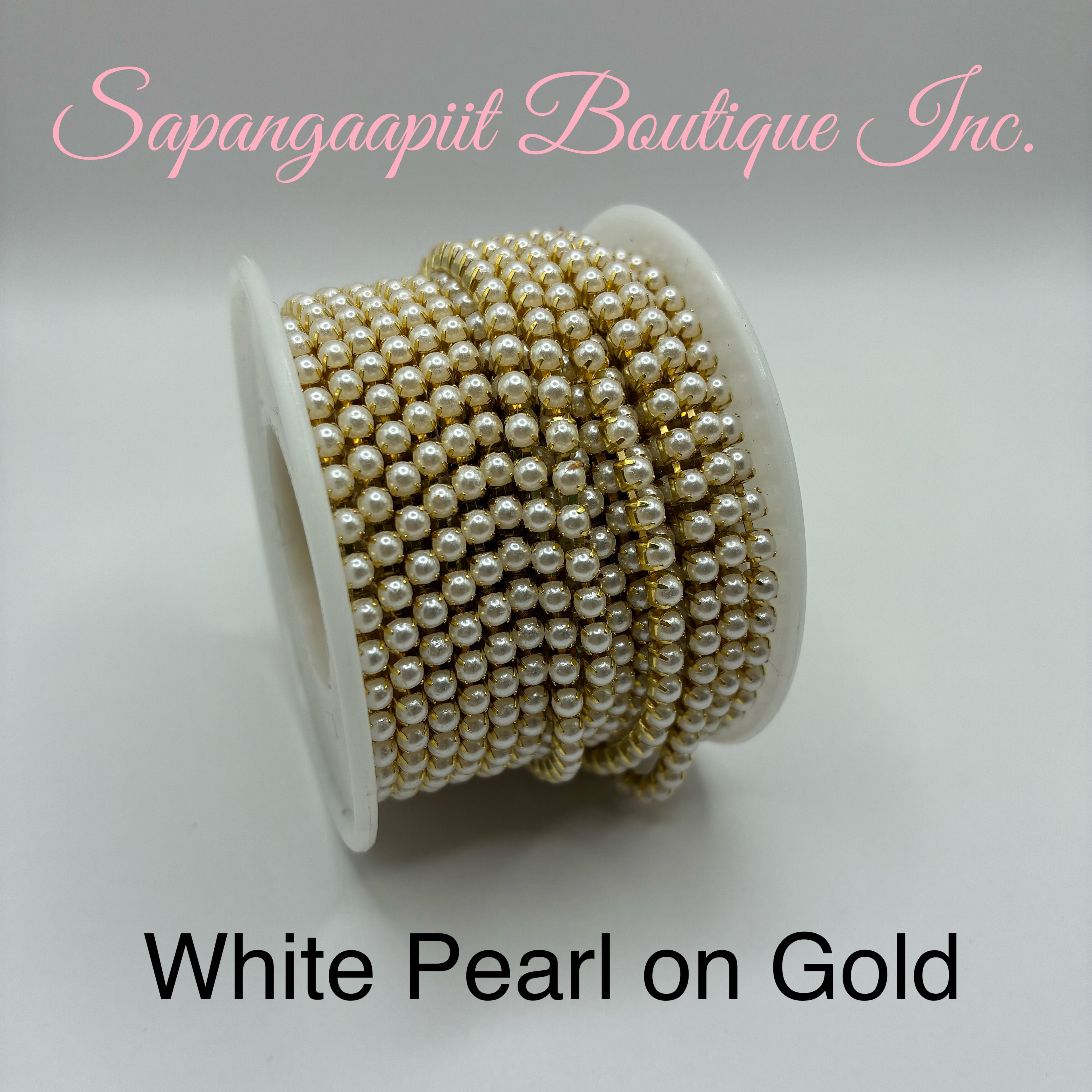 Rhinestones or Pearl on Gold Chain