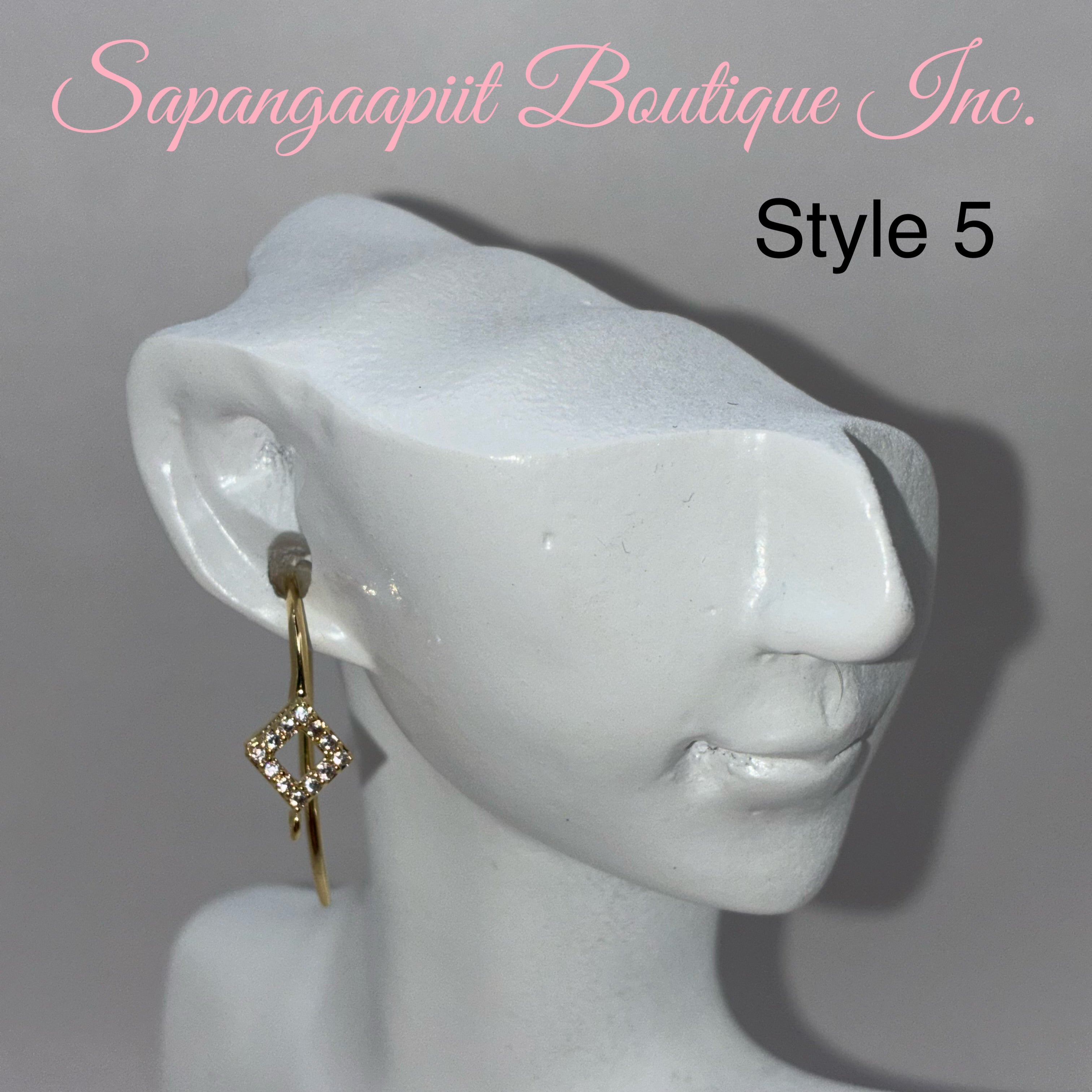 18k gold filled zirconia earring hooks