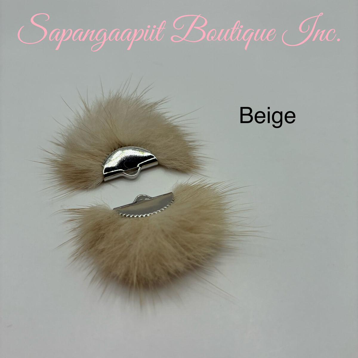 Mink Fur Silver Tassel