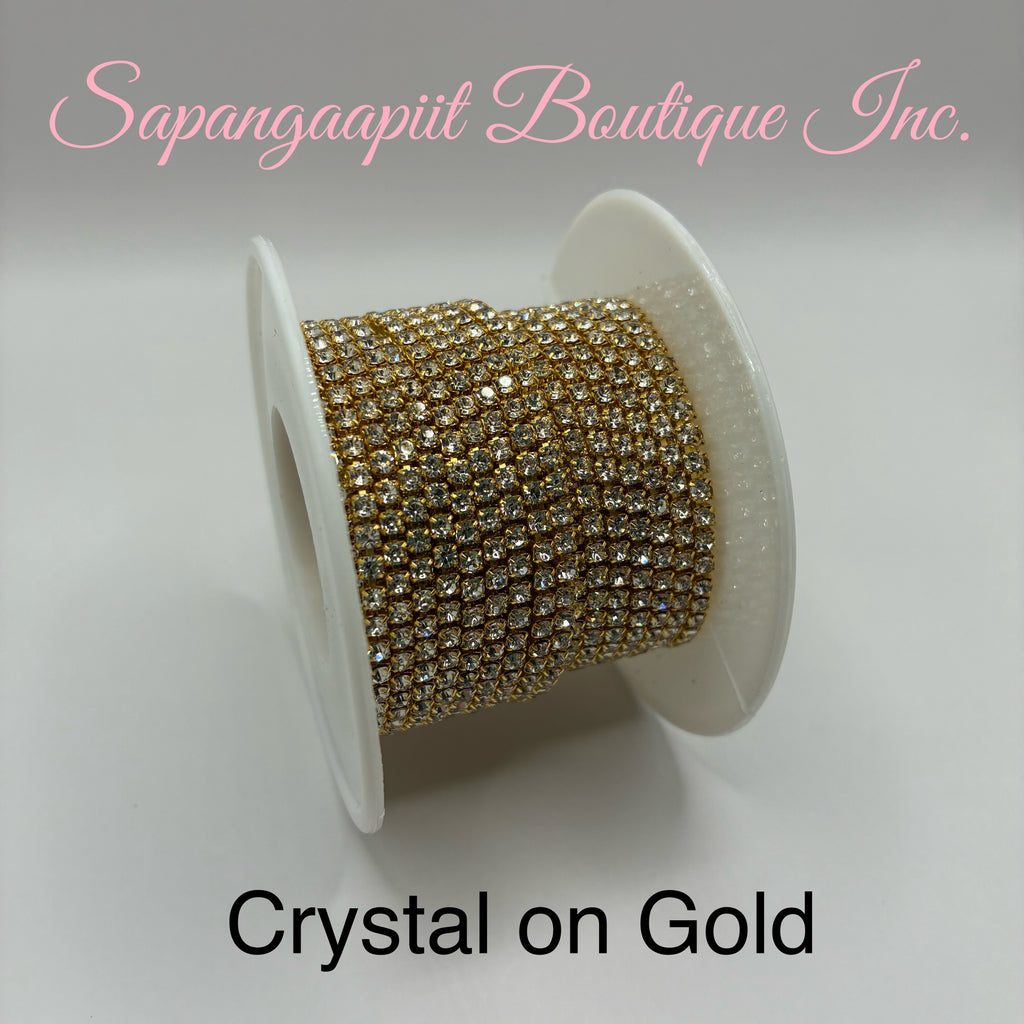 Rhinestones or Pearl on Gold Chain