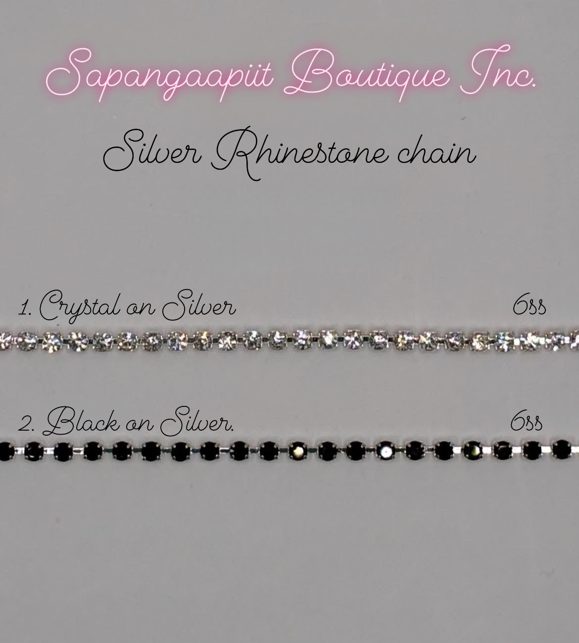 Silver Rhinestone Chain