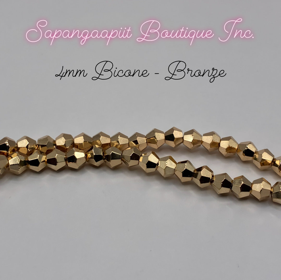 Bicone (Metallic) 4mm