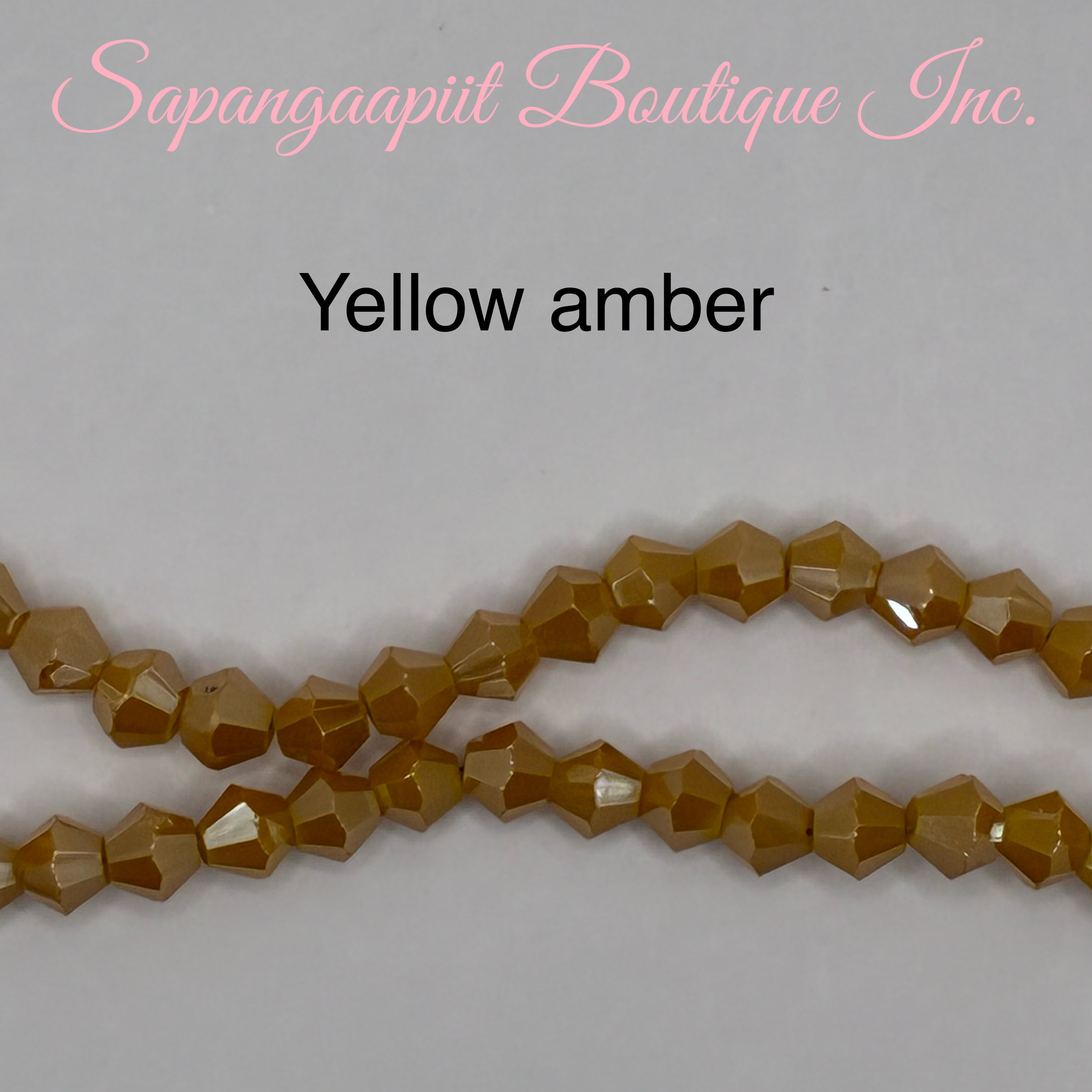 Bicone (Amber) 4mm