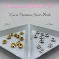 Round rhinestone spacer beads
