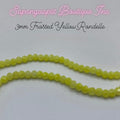 Frosted Rondelle 3mm