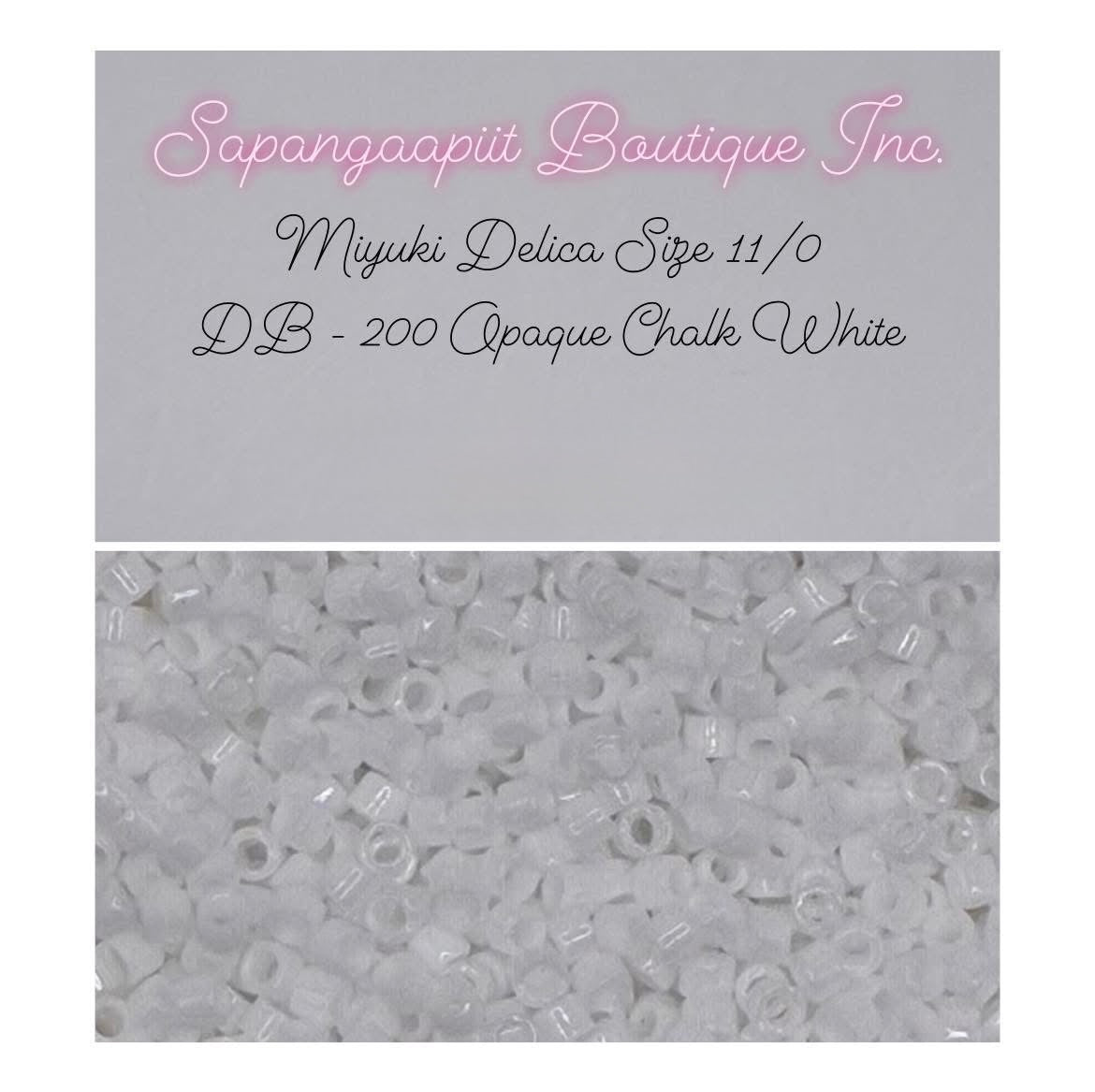 DB-200 Opaque Chalk White - Miyuki Delica Beads - size 11/0