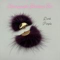 Dark Purple Mink Fur - Gold Tassel