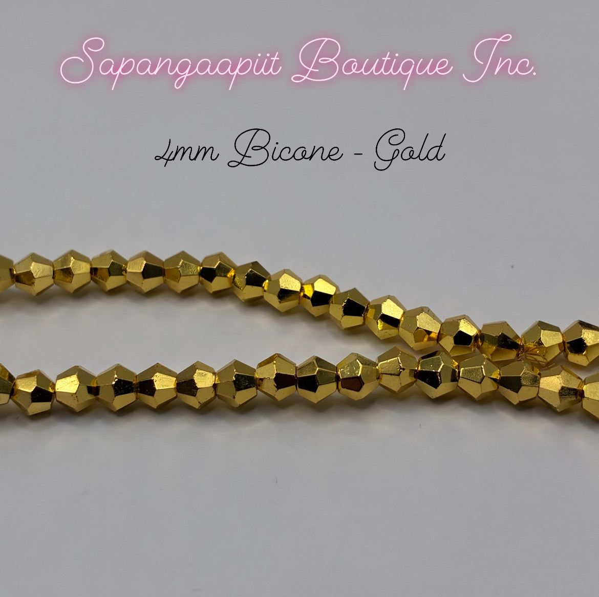 Bicone (Metallic) 4mm