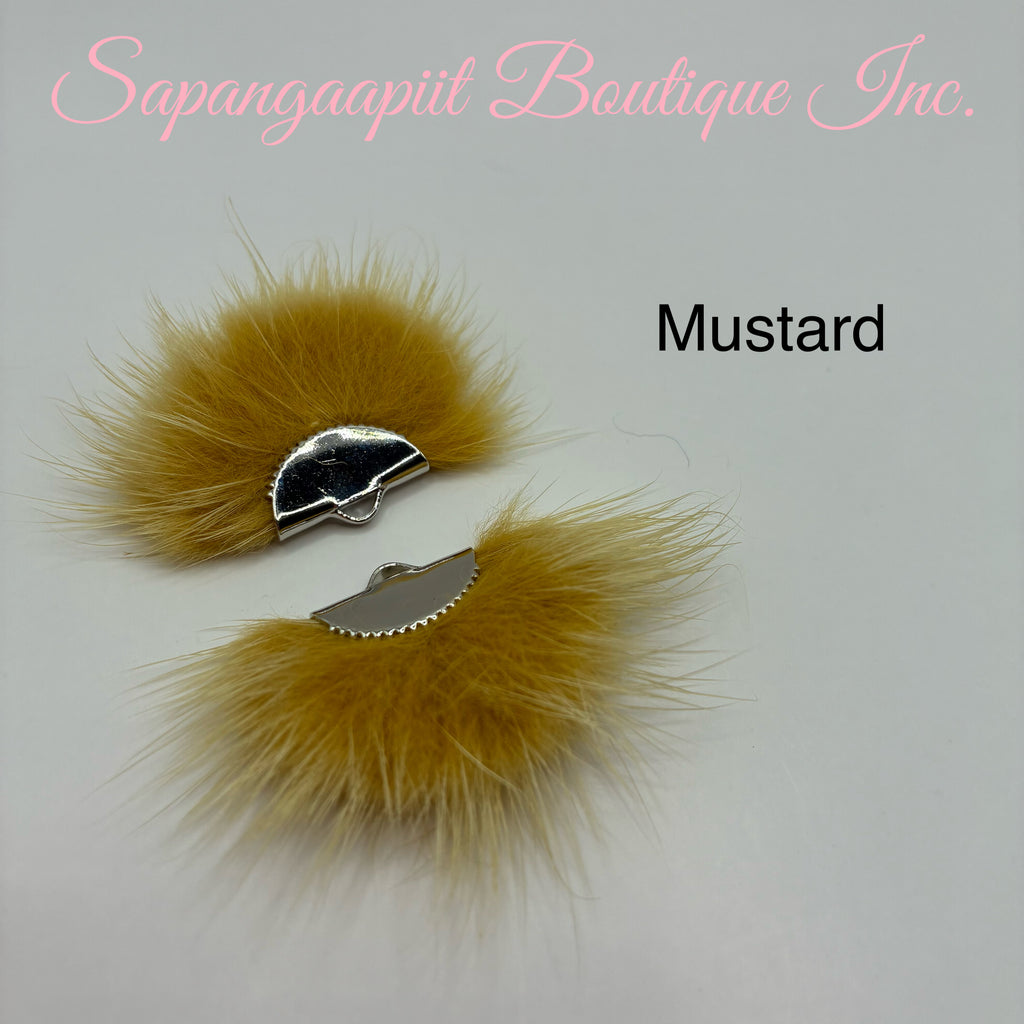 Mink Fur Silver Tassel