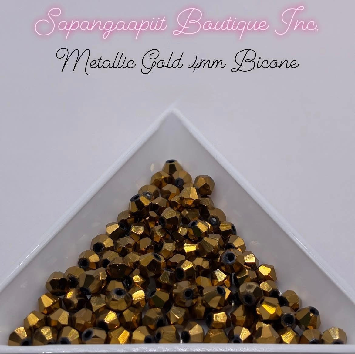 Bicone (Metallic) 4mm