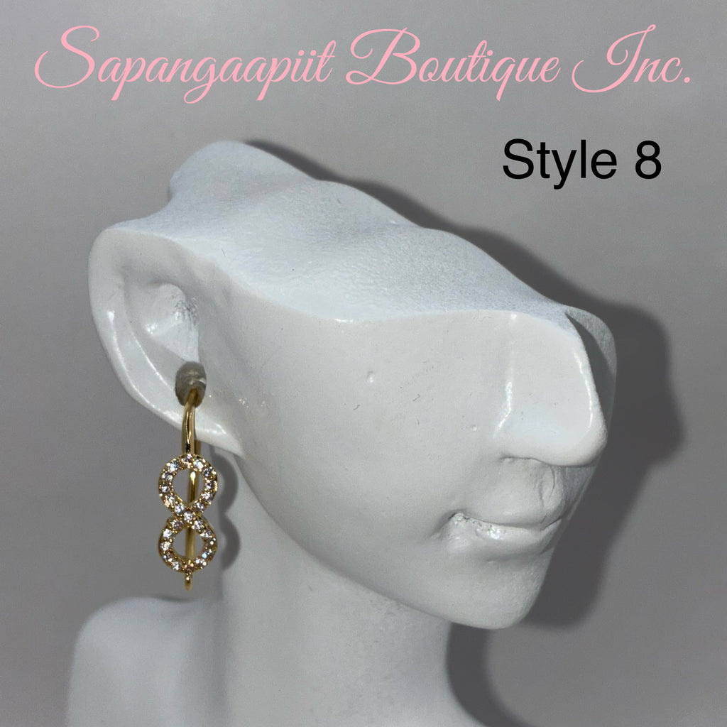 18k gold filled zirconia earring hooks