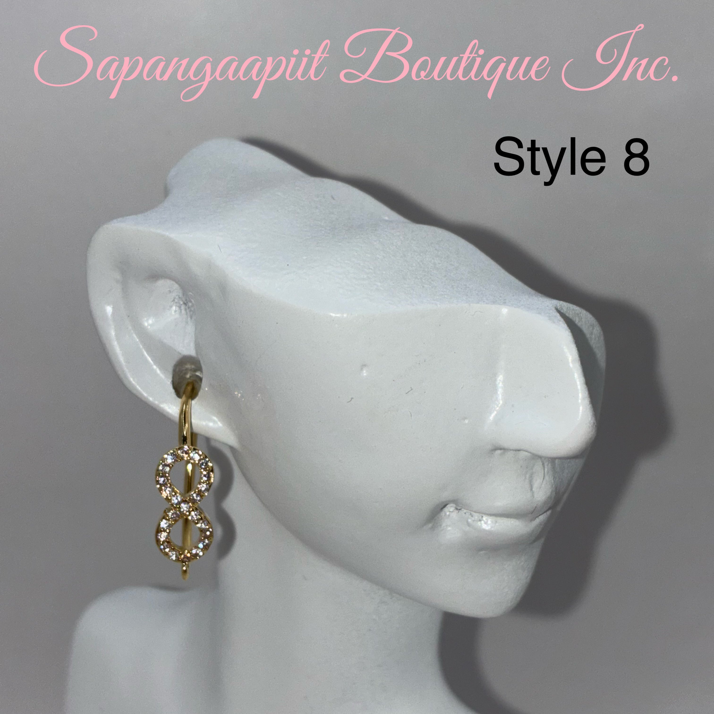 18k gold filled zirconia earring hooks