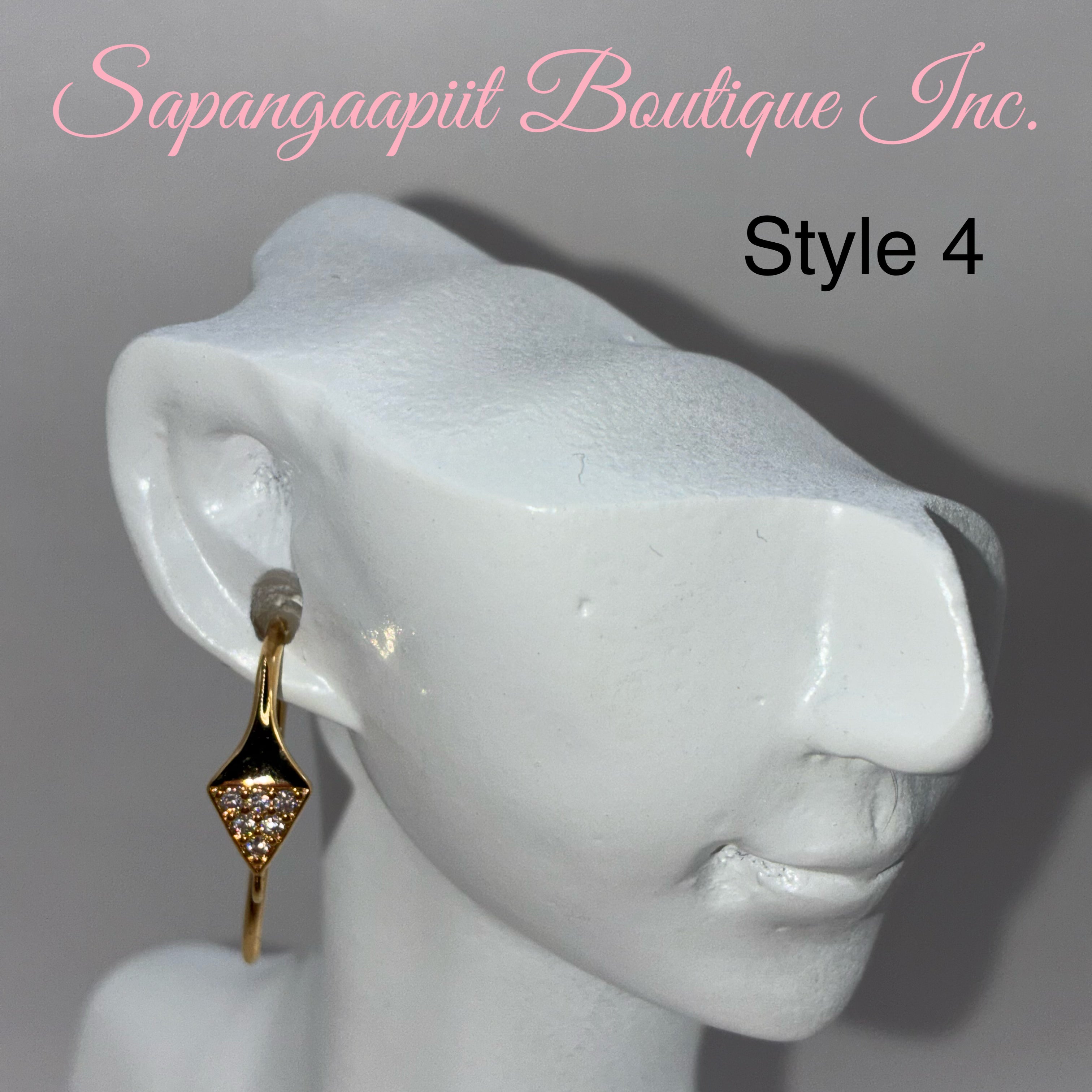 18k gold filled zirconia earring hooks