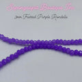 3mm Rondelle - Frosted Purple