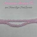 3mm Rondelle - Frosted Light Pink