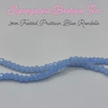 3mm Rondelle - Frosted Prussian Blue