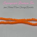 3mm Rondelle - Frosted Neon Orange