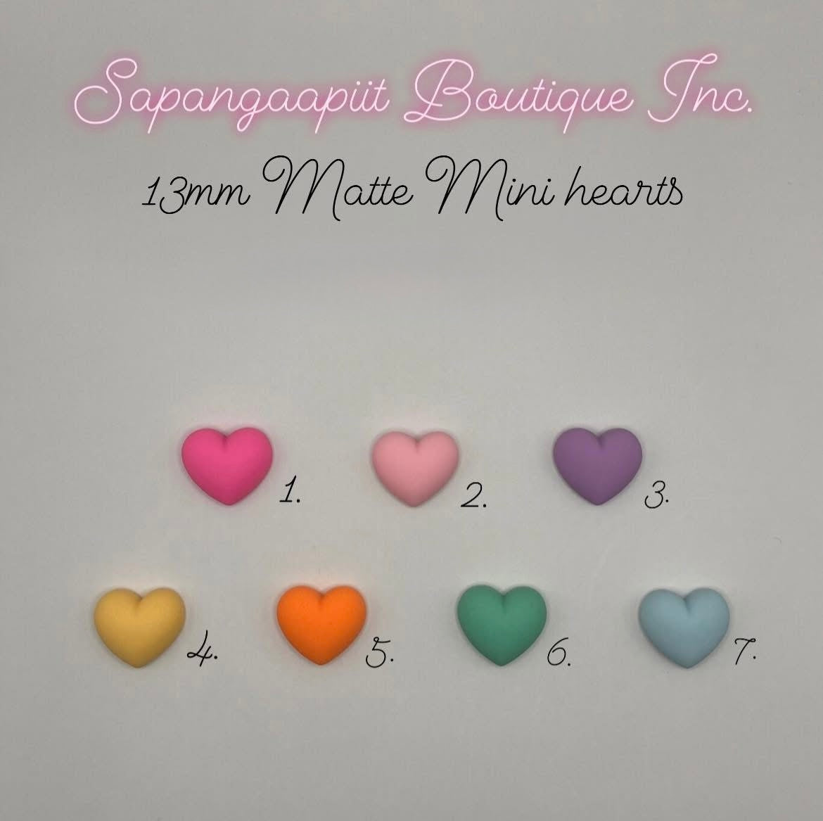 Mini Matte Hearts