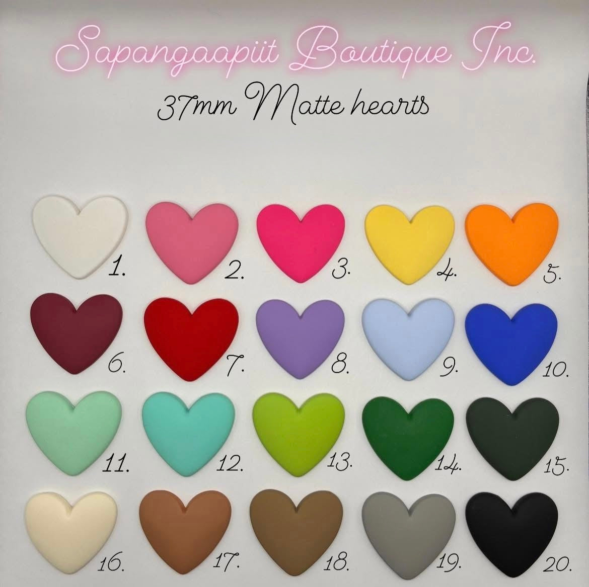 Matte Hearts 37mm