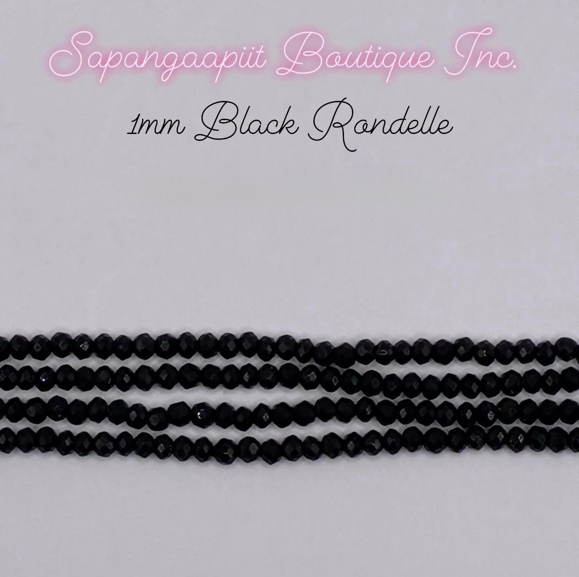 1mm Rondelle - Black