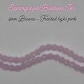 4mm Bicone - Frosted Light Pink