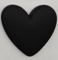 Black Matte hearts 37mm (scratches on top)