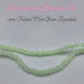 3mm Rondelle - Frosted Mint Green