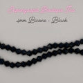 4mm Bicone - Black
