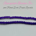 3mm Rondelle - Frosted Dark Purple