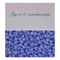 Round Seed Beads - Size 10/0 - Lavender Purple