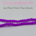 3mm Rondelle - Frosted Pinkish Purple