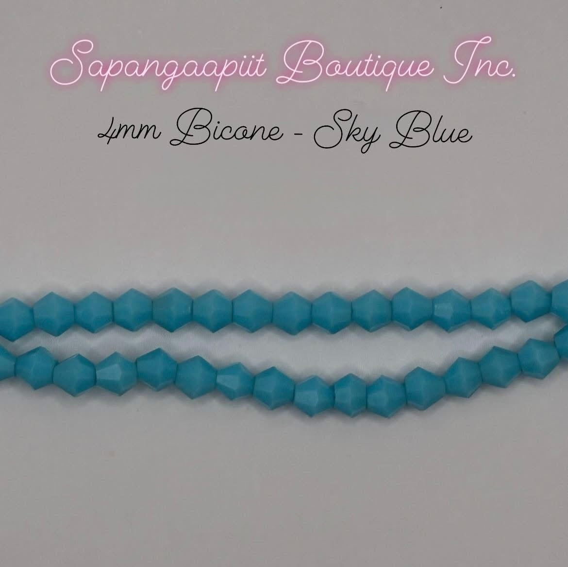 ￼4mm Bicone - Sky Blue