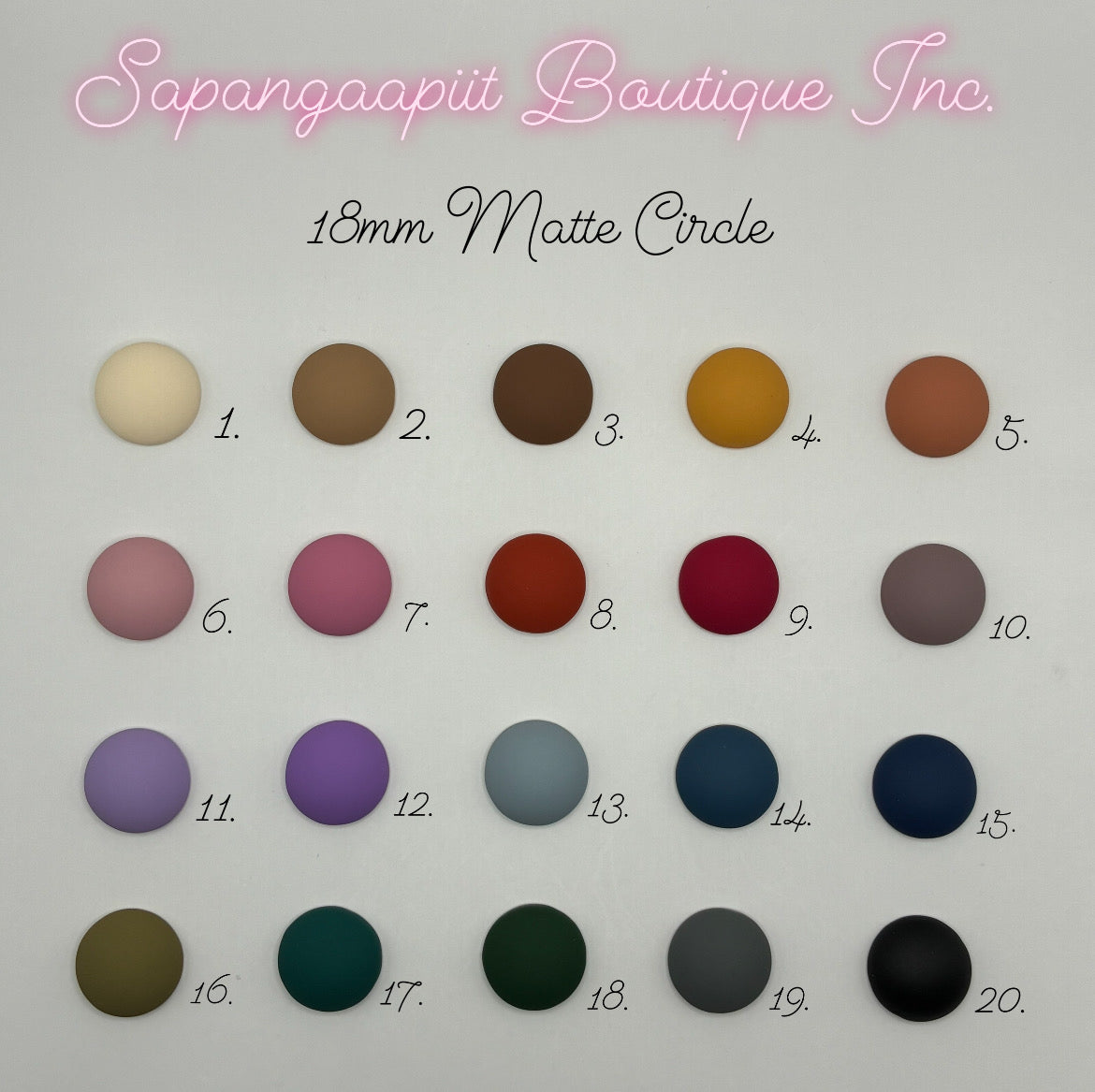 18mm Matte Circle