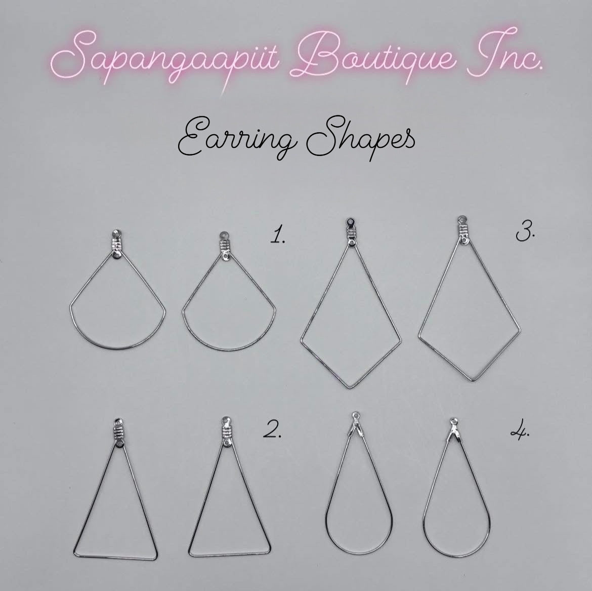 Earring wire shapes