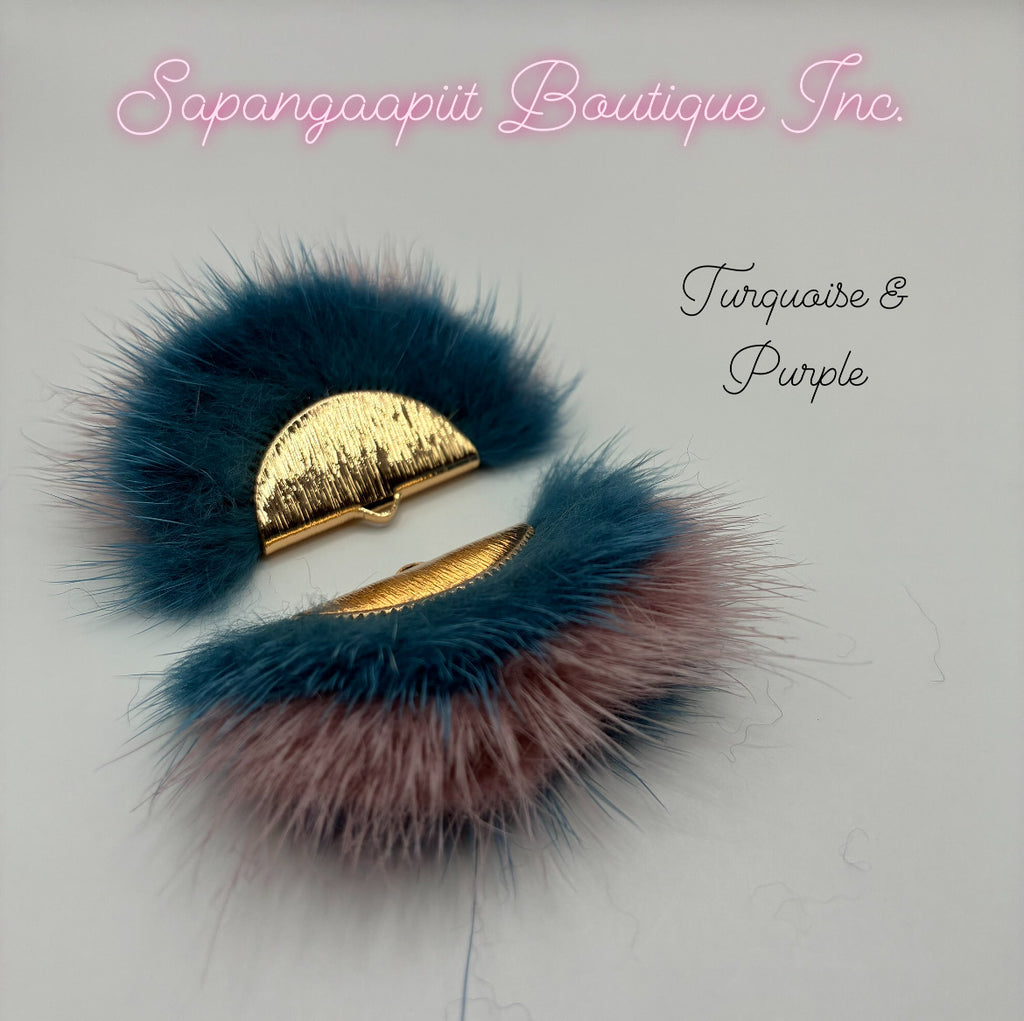 Two-toned Mink Fur -Gold Tassel
