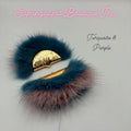 Two-toned Mink Fur - Turquoise/Purple