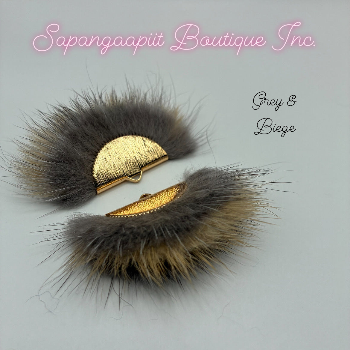 Two-toned Mink Fur -Gold Tassel