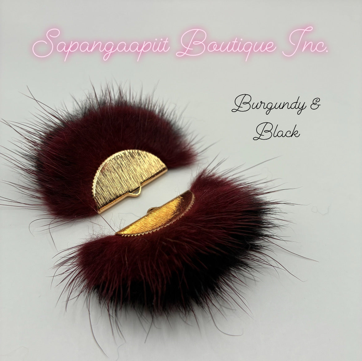 Two-toned Mink Fur -Gold Tassel