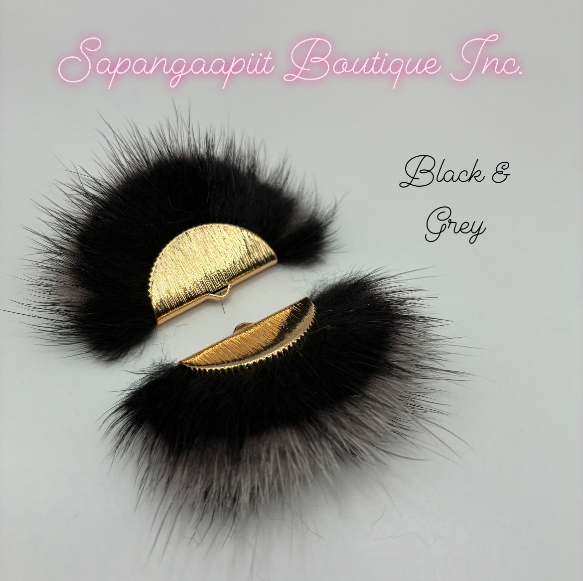 Two-toned Mink Fur -Gold Tassel