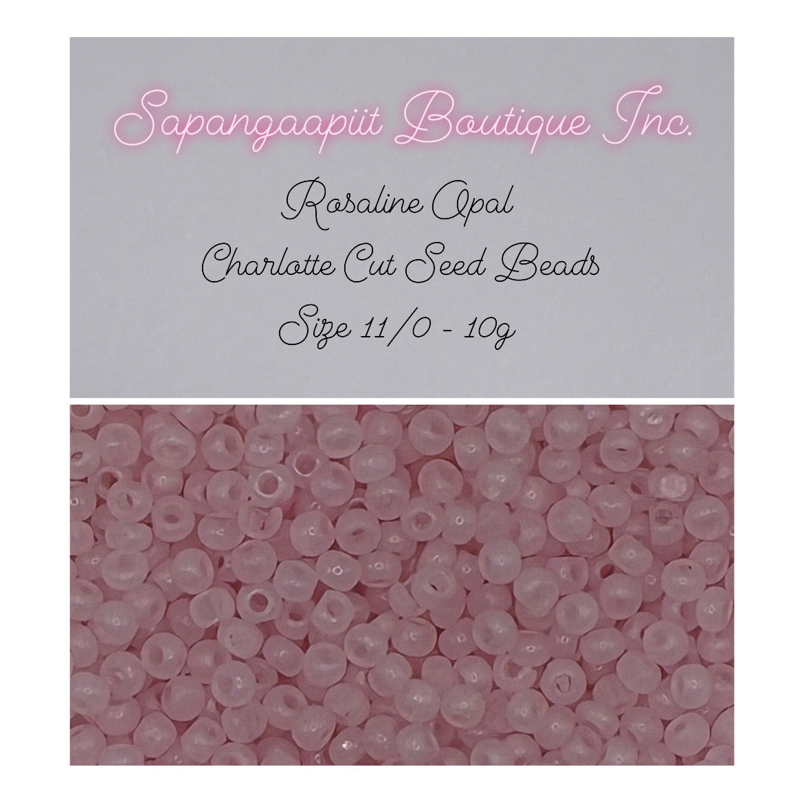 Roseline Opal - Charlotte True Cut Beads - Size 11/0