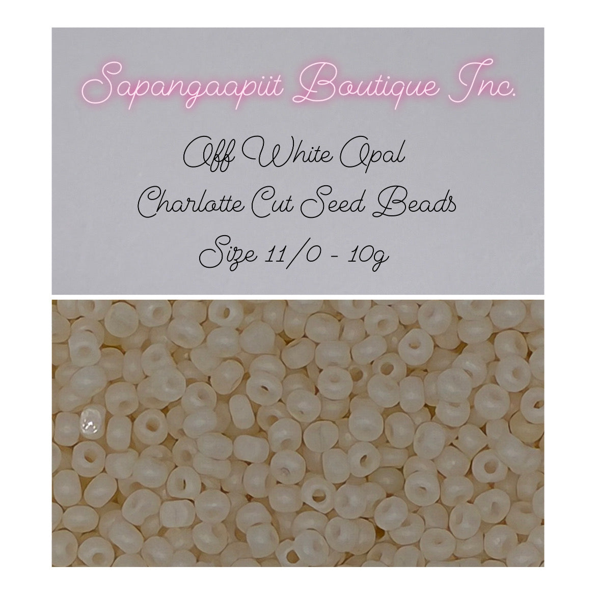 Off White Opal - Charlotte True Cut Beads - Size 11/0