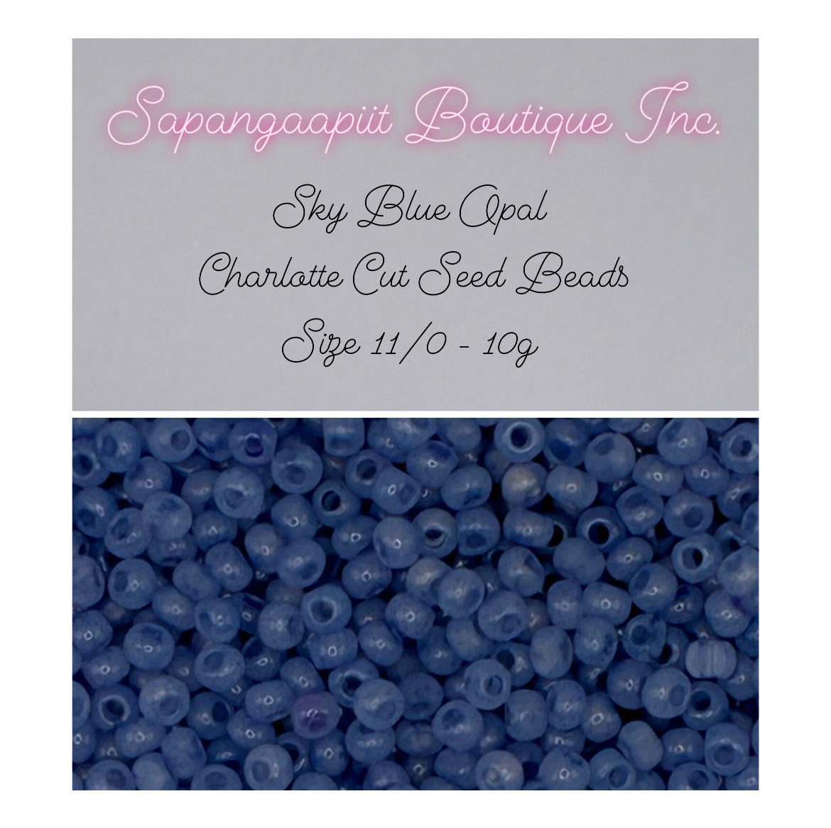 Sky Blue Opal - Charlotte True Cut Beads - Size 11/0
