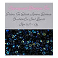 Patina Jet Black Aurora Boreale - Perles Charlotte True Cut - Taille 11/0