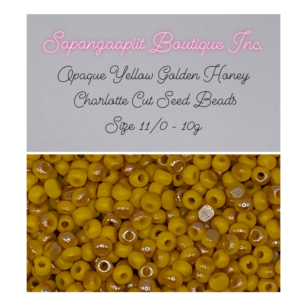 Opaque Yellow Golden Honey - Charlotte True Cut Beads - Size 11/0