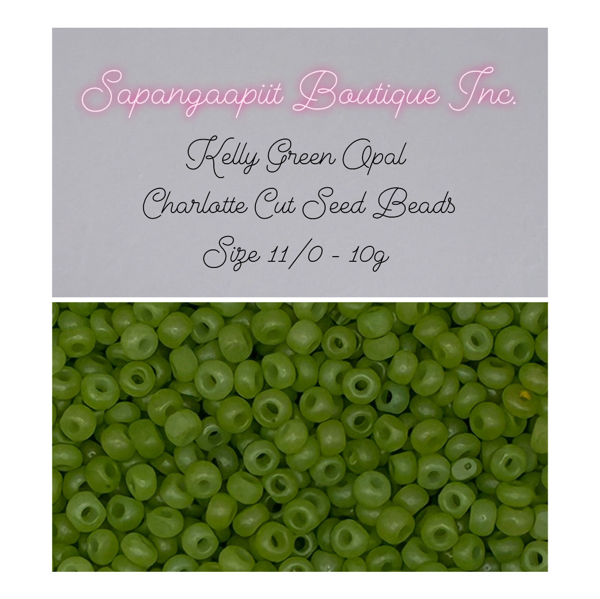 Kelly Green Opal - Charlotte True Cut Beads - Size 11/0