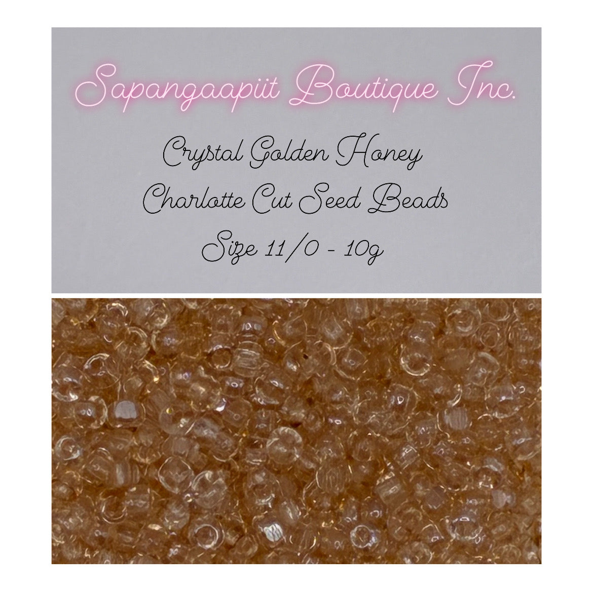 Crystal Golden Honey - Charlotte True Cut Beads - Size 11/0